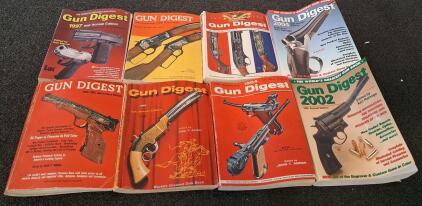 Eight Gun Digest Annuals: 1964, 1966, 1974, 1980, 1997, 2002, 2004 - Firearms Reference Set