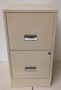 SteelWorks 29552 2-Drawer Vertical Filing Cabinet, Steel, Locking Drawer, Beige, 15"x22"x29" Keyless