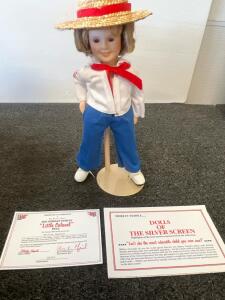 Danbury Mint Shirley Temple Dolls Of The Silver Screen Set - 17" Porcelain, COA, B3143, Mackley