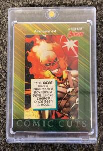 Marvel Fleer Ultra Avengers Comic Cuts Art Card Ghost Rider Avengers #4 2022 #33/50