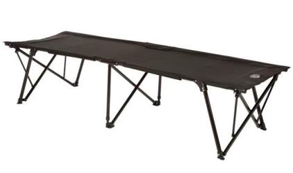 Kamp-Rite Folding Camping Cot, Black, With Carry Bag, Approx. 84"x32"x19", Damaged Fabric