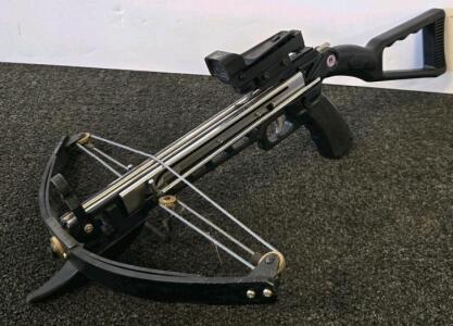BM Combat Pistol Crossbow, 80 lb Draw, Red Dot Sight, Metal Rail, Composite Stock