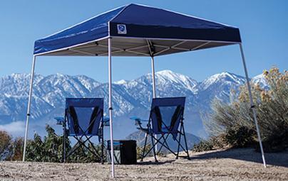 Z-Shade Sedona 10x10 Pop-Up Canopy Tent, Blue, Steel Frame, Carry Bag