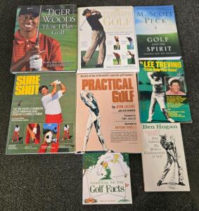 Golf Instructional Book Lot: Tiger Woods, Ben Hogan, Trevino, Ultimate Golf Techniques, More
