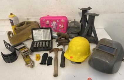 Hougen 12,000-Series Annular Cutter Kit, 5 Cutters (9/16" to 1-1/16"), 1" D.O.C., with Case- Hard Hat - Welding Mask and Much More