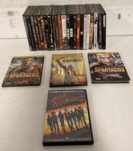 Spartacus Series Box Sets, The Warriors Director&rsquo;s Cut, and 25+ Action & War DVD Movie Lot