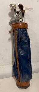 Vintage Mixed Golf Club Set &ndash; Haig Ultra, Northwestern, MacGregor, 12 Clubs, Leather Bag
