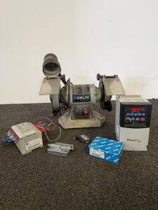 Delta ShopMaster GR250 6" VS Grinder/Sharpener, Allen-Bradley MicroLogix 1000 PLC, PowerFlex 40 VFD