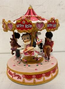 Betty Boop Dream Girl Carousel by The Danbury Mint &ndash; Musical Wind-Up Figurine, 10.2" Tall