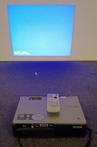 Epson PowerLite 737c Multimedia LCD Projector XGA, 2000 Lumens, 3LCD, Remote, Case, Cables
