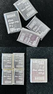 Valcambi Suisse 1g .999 Silver Bullion Bars, Set Of 4, Switzerland, CHI Assay Mark