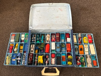 Vintage Matchbox & Hot Wheels Diecast Car Collection, 1968 Collector's Case, 48+ Cars, Redlines