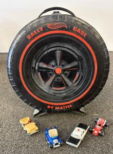 Hot Wheels Mattel Rally Case Tire Vintage Die-Cast Car Collection &ndash; 18 Cars, Original Case