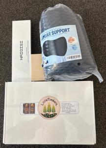 Little Timbers Royal Seamer Model Kit, Lumbar Support Cushion, NAIQISI 44mm Titanium Watch Band, Folding Reading Glasses 1.50