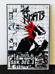 Misfits "Bullet" Poster, Max's Kansas City Dec. 3, 1978, JFK Artwork, Framed, Punk Rock (11"X17")
