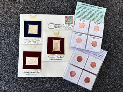 Lincoln Bicentennial Cent & Treasury Medallion Coin Sets, Celebrate Century & Statehood FDCs