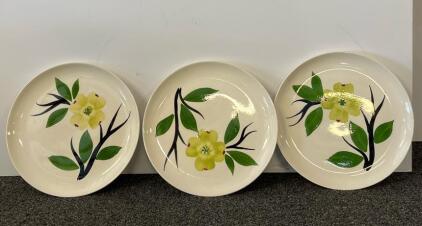 Vintage Mixed Dinnerware, Glassware, Floral Plates, Green Uranium Glass, 40-Piece Assortment