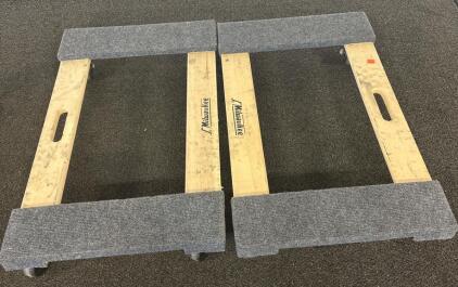 Milwaukee 73730 Heavy-Duty Moving Dolly, 1,000 lb Capacity, 30"x18", Hardwood, Carpeted Ends