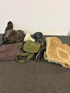 Shearling Sheepskin Vest, Beige, Patchwork, Adult Unisex, 2 Pockets, Open Front & More