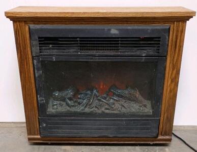 Heat Surge Electric Fireplace Amish Oak Mantle, 1500W, 2008 Model