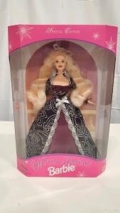 Mattel Winter Fantasy Barbie Doll 1999 Special Edition, Boxed, Model 17283, Blonde, Purple Gown
