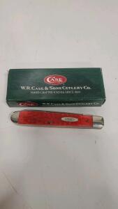 Case XX W.R. Case & Sons Red Jigged Handle Folding Slipjoint Pocketknife, Boxed, USA Made
