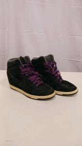 Nike Dunk Sky Hi Wedge Sneakers Black Suede Women&rsquo;s US 6 Style 528899-014