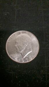1972 Eisenhower Dollar Coin, Circulated