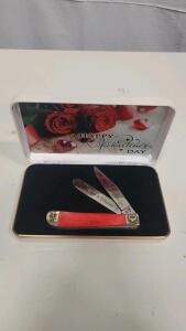 (2) Valentine's Day Commemorative Trapper Pocket Knives
