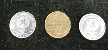US 250th Semiquincentennial Commemorative Challenge Coin Set - Eagle, Statue of Liberty, Veteran