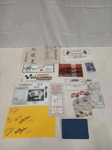 1998 NASCAR Memorabilia Lot &ndash; Autographs Bill Elliott #94, Schact, Tickets, Dura Lube 500, Talladega