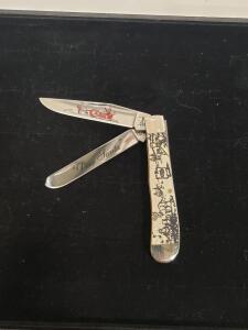 Case XX Trapper Christmas Edition Folding Knife, Dear Santa Inscription, Holiday Themed Handle, USA