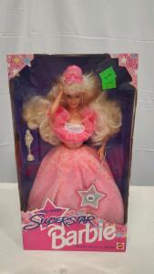 1991 Mattel Walmart Superstar Barbie 10903, Exclusive Collector Doll, MIB w/ Trophy & Poster