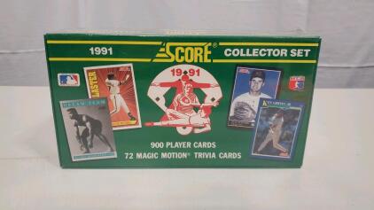 1991 Score Baseball Collector Set, Factory Sealed, 900 Cards + 72 Magic Motion, Product #99161