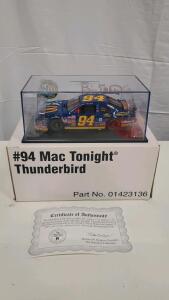 1997 Ford Thunderbird #94 Mac Tonight Bill Elliott 1:24 Diecast w/ Case & COA Hamilton