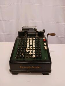 Burroughs Portable Mechanical Adding Machine, Hand Crank, Serial 6-1125952, c. 1928&ndash;1935