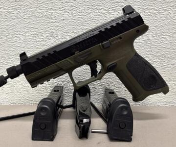 Beretta APX A1 FS 9mm, OD Green, Threaded Barrel, 3 Magazines, Hard Case, SN A233220X