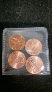 2009 Lincoln Bicentennial Penny Set &ndash; 4 Uncirculated Cents, Four Reverse Designs, D Mint Mark