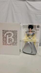 Barbie Silver Starlight Porcelain Doll, 1993 Limited Edition, Gold and Silver Collection, 12-inch, Boxed