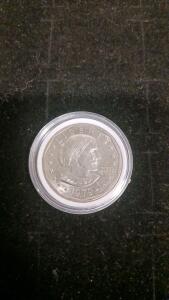 1979 Susan B. Anthony Dollar Coin, U.S. $1, Copper-Nickel Clad, in Protective Capsule