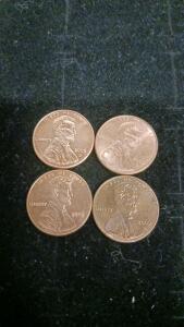 2009 D Lincoln Bicentennial Penny Set &ndash; 4 Different Reverse Designs, Uncirculated, Denver Mint
