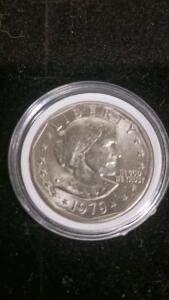 1979 Susan B. Anthony Dollar, U.S. $1 Coin, Copper-Nickel, Encapsulated, 26.5mm Diameter