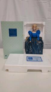 Mattel Barbie Blue Rhapsody 1986 Porcelain Doll, Limited Edition 05862/6000 with Box & COA