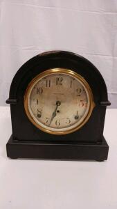 Antique Seth Thomas Adamantine Mantel Clock, Mechanical Movement, Key-Wind, Circa Late 19th Century