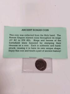 Ancient Roman Empire Bronze Coin | Circa 27 BC&ndash;378 AD | Hand-Struck, Holy Land Origin