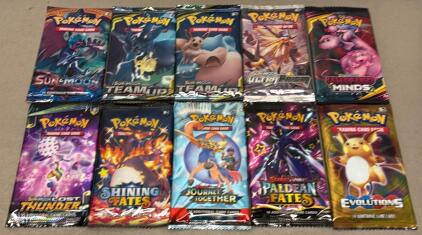 Lot Of Pokemon Booster Packs Reproduction Replicas