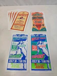 Motley Crue Scorpions 1999 Rose Garden Portland & Brian Setzer Six Flags Concert Poster Lot