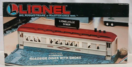Lionel 6-12722 O/O27 Gauge Lionelville Roadside Diner Illuminated with Smoke, Boxed, 1988 USA