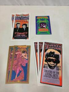 Indigo Girls, Warren Zevon, John Prine & Santana Concert Posters 1999-2004, Various Venues