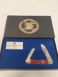 Case XX NRA 1995 Special Edition Trapper Folding Knife, Red Jigged Bone, 1 of 2500, Boxed